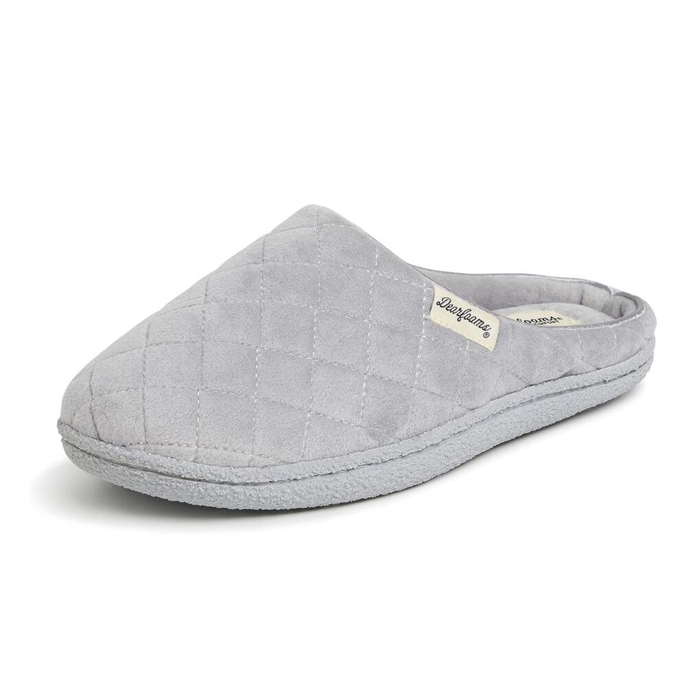 Dearfoams M(7-8) Women's Leslie Washable Memory Foam Clog with Wide Widths
